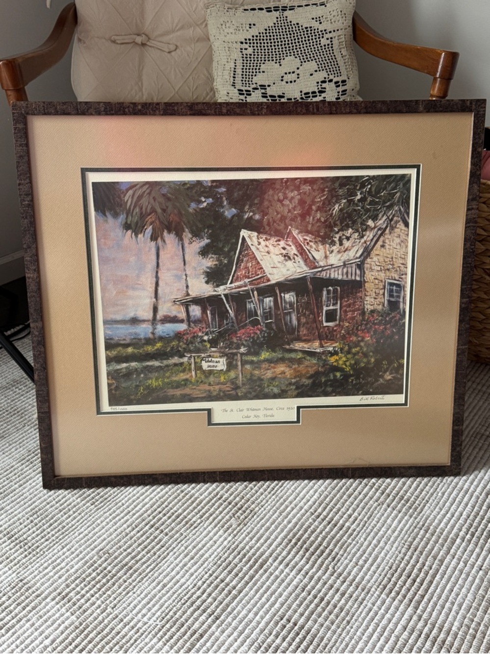 Bill Roberts Signed Limited Ed. Print The St Clair Whitman House Cedar Key FL